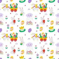 Seamless easter Pattern Vector for banner