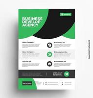 Green Flyer Template. vector