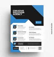 Blue and Sleek Flyer Template. vector