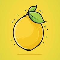 hermosa ilustración de un limón fresco en alta calidad y sombras vector