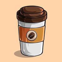 taza de café aislado sobre fondo de color, ilustrado en alta calidad, sombras y luces, listo para usar en sus diseños vector