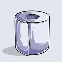 Illustration of a toilet paper in high quality and shadows, Hygiene product, for the prevention of bottled virus. vector