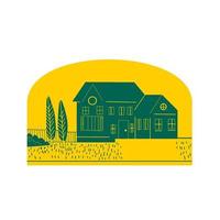 Vintage American House Retro vector