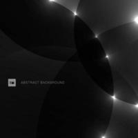 Abstract background black and gray circle overlapping and light effect. vector