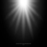 Abstract light burst ray luminous on black background. vector