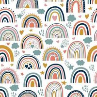 Rainbow seamless pattern vector