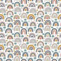Rainbow seamless pattern vector