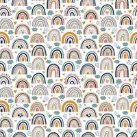 Rainbow seamless pattern vector