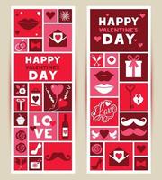 Set of banners for valentine's festival 14 february. vector