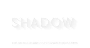 Shadow Thin Text Effect vector