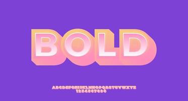 Yellow and Pink Bold 3d Pop Art Text Effect vector