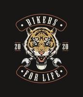 Tiger bikers for life apparel design