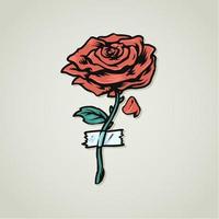 Rose hand drawn illustration vector