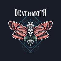 Death moth hand drawn illustration vector