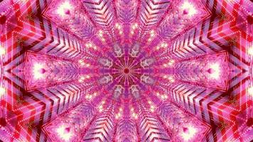 Abstract concert visual kalaidoscope mandala pattern 3d illustration vj loop video