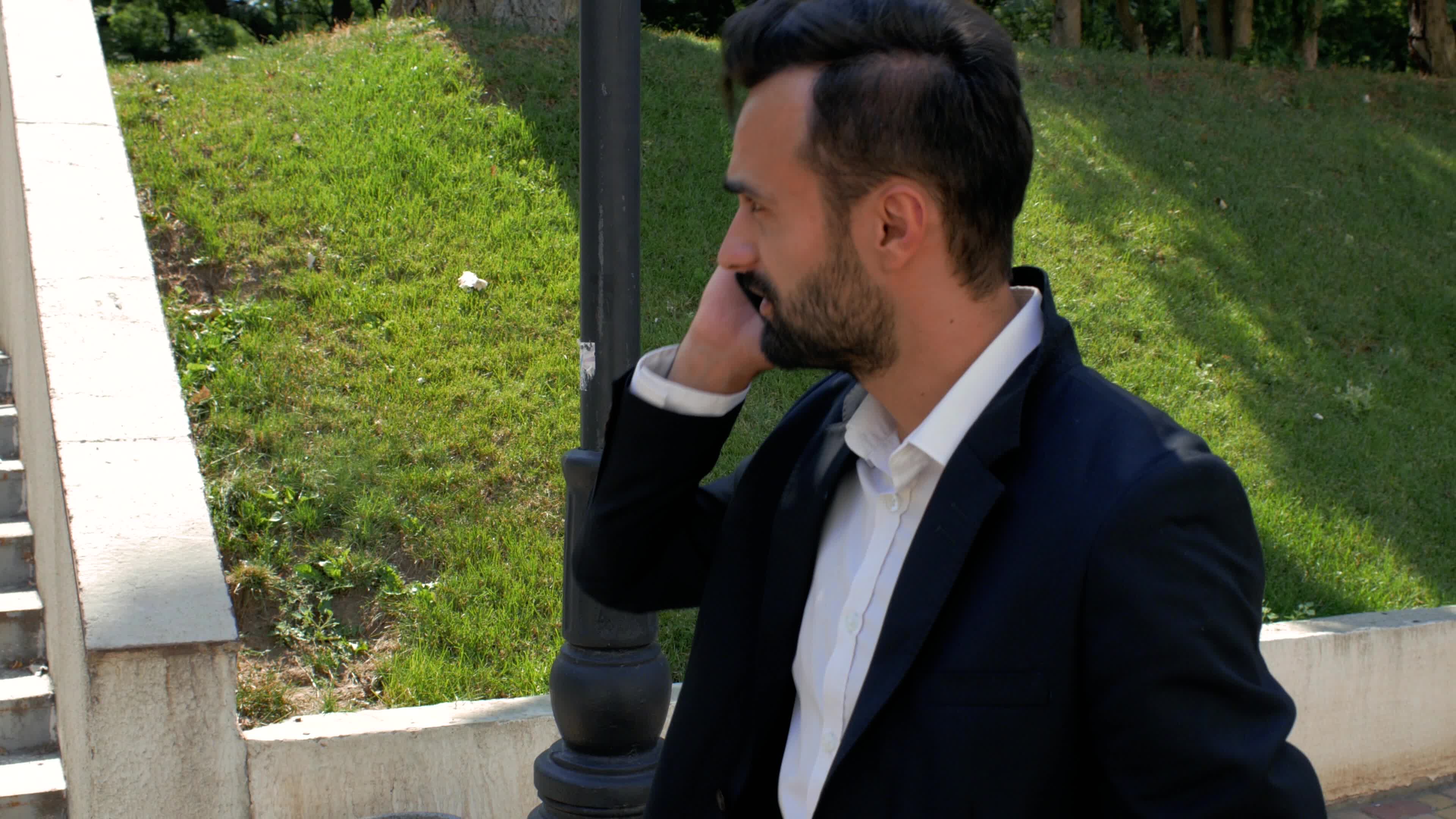 Man Talking On Phone Stock Video Footage for Free Download