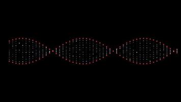 Struktur DNA-Moleküle drehen Helix-Animationsschleife und Alpha video