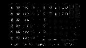 Código de computadora binario aleatorio en pantalla y bucle sin interrupción