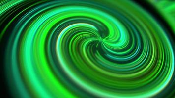 línea de desplazamiento en espiral verde que fluye hacia el punto central video