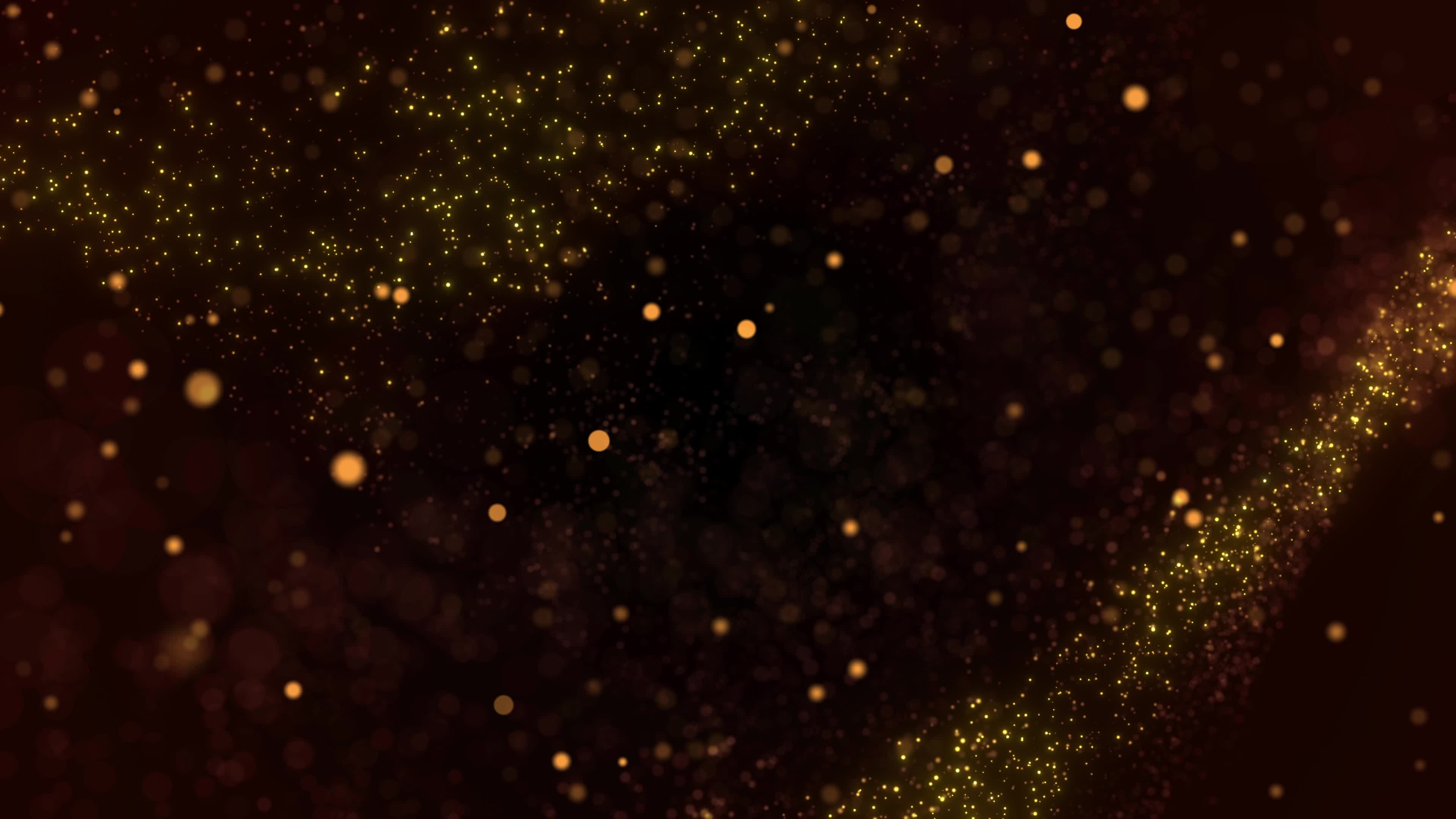 Floating Golden Particles Stock Video Footage for Free Download
