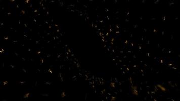 Estrellas de navidad 3d volando en video espacial
