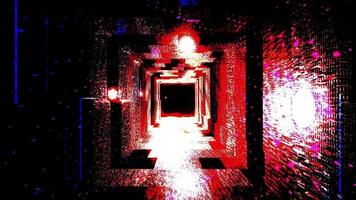 tunnel spatial de science-fiction carte couleur sombre video