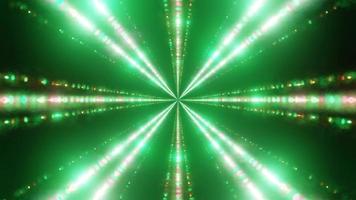 groen knipperend neon tunnel 3d illustratie vj lus video