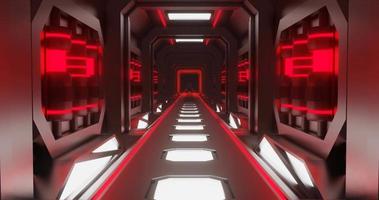 Red Neon Hallway Loop Animation video