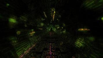 déplacement de points lumineux sur le tunnel spatial video