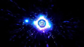 Glowing Hyper Space Galaxy 3d Illustration VJ Loop video