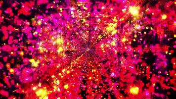 Colorful Space Tunnel Dots 3D Illustration DJ Loop video