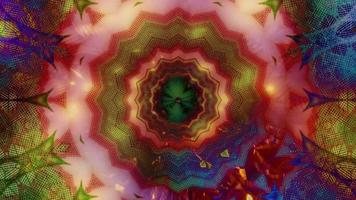 Kaleidoskop mit blinkenden Farbwechselpunkten video