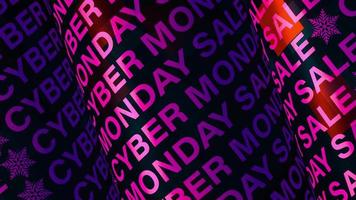 Cyber Monday Sale 3D Text Tube Loop Animation