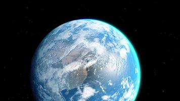 Erde im Weltraum Nahaufnahme