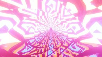Glowing textured tunnel fly through 3d illustration vj loop video