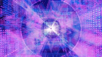 Hud element nexus tunnel fly through 3d illustration vj loop video