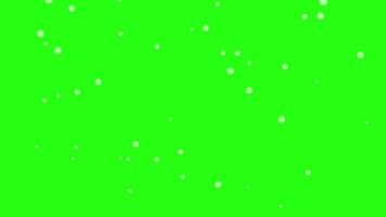 witte sneeuw vallen in de winter van kerstdag op groen schermachtergrond. video