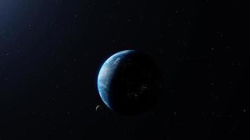 planeta Terra girando no espaço video