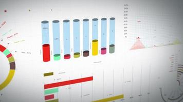 estatísticas de negócios, dados de mercado e layout de infográficos video