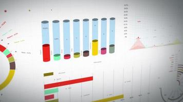 affärsstatistik, marknadsdata och layout för infografik video