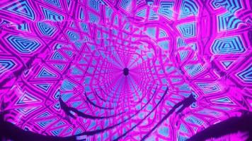 Abstract textured glowing tunnel 3d illustration vj loop video