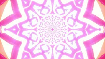 leuchtende helle Stern Kaleidoskop Mandala 3d Illustration vj Schleife video