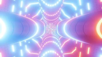 leuchtende Neonfarbe ändernde Tunnel-VJ-Schleife video