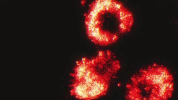 covid 19 focolaio di coronavirus vista al microscopio sullo sfondo video