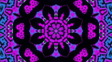 Abstract glowing shapes mandala pattern 3d illustration vj loop video