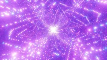 Glowing particles space galaxy wormhole 3d illustration vj loop video