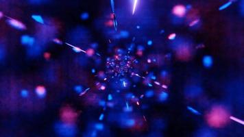 Glowing neon particle space particle galaxy 3d illustration vj loop video