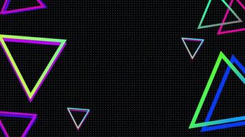 Rotación de triángulo abstracto estilo de los años 80 video