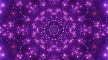 Blinking neon particle lights 3d illustration vj loop video