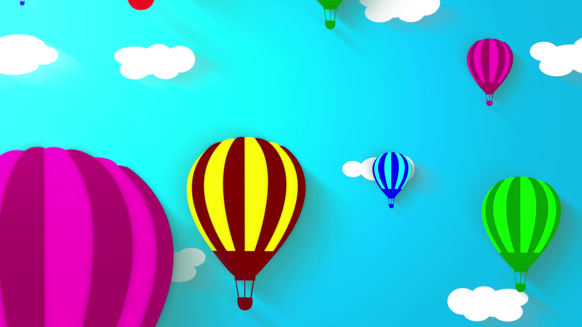 Hot Air Balloons Animation 2014980 Stock Video at Vecteezy